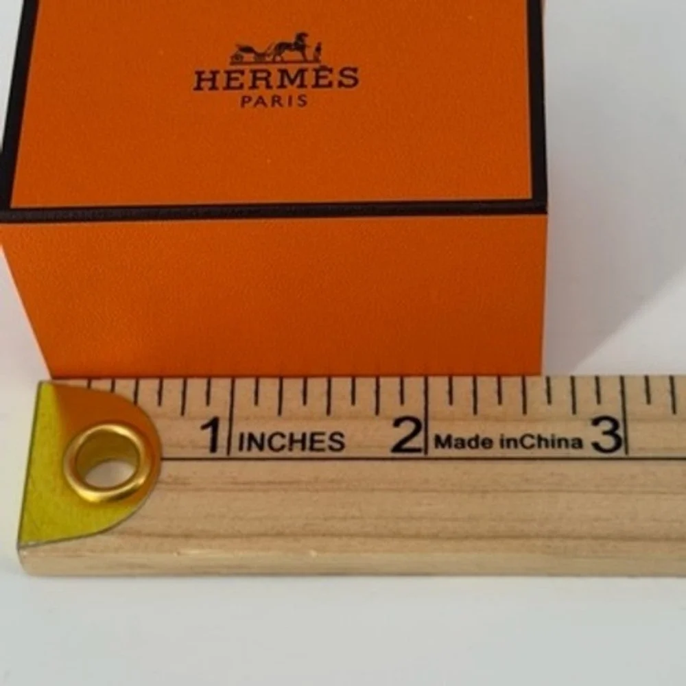 Hermes Paris Small Orange Jewelry Gift Box Sliding Drawer 2.5x1.5x1.5 Inch